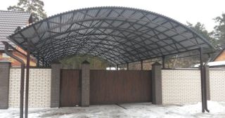 Арочные навесы из профнастила Курск, цена от 1788 руб.