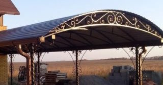 Кованые односкатные навесы для дома в Курске | Цены от 2043 руб.